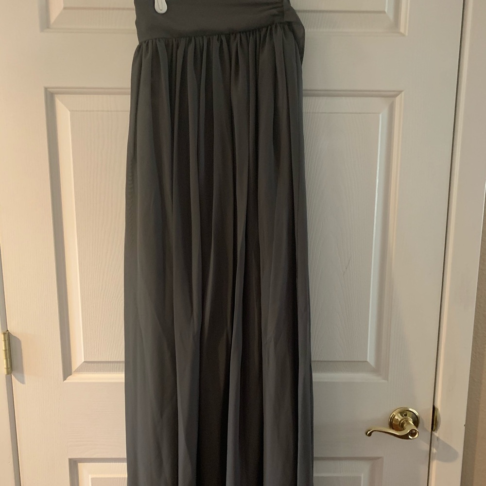 Floor length taffeta skirt